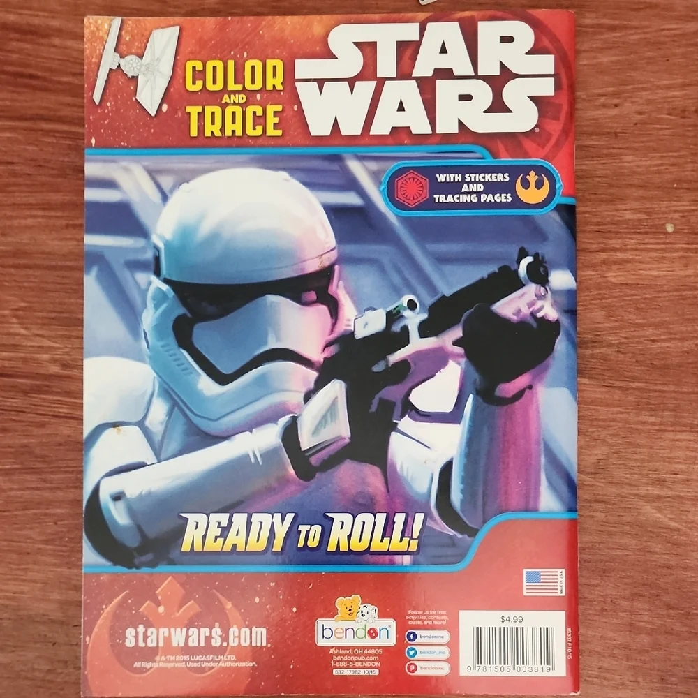 Disney Star Wars Coloring Book with Red and Black Design